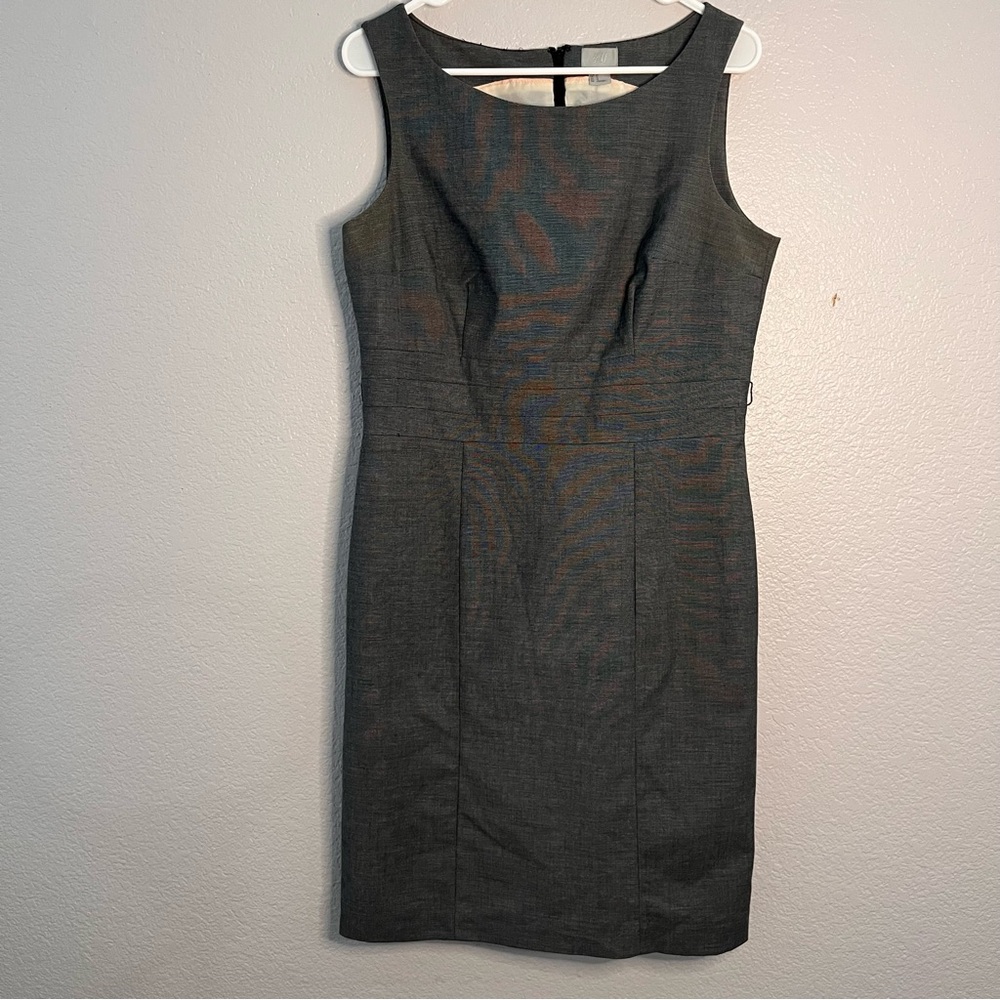 H&M Charcoal Sleeveless Midi Office Business Dress size 12